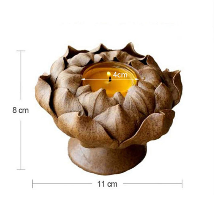 Buddha Stones蓮の花 陶器 キャンドルホルダー 香炉 家の装飾