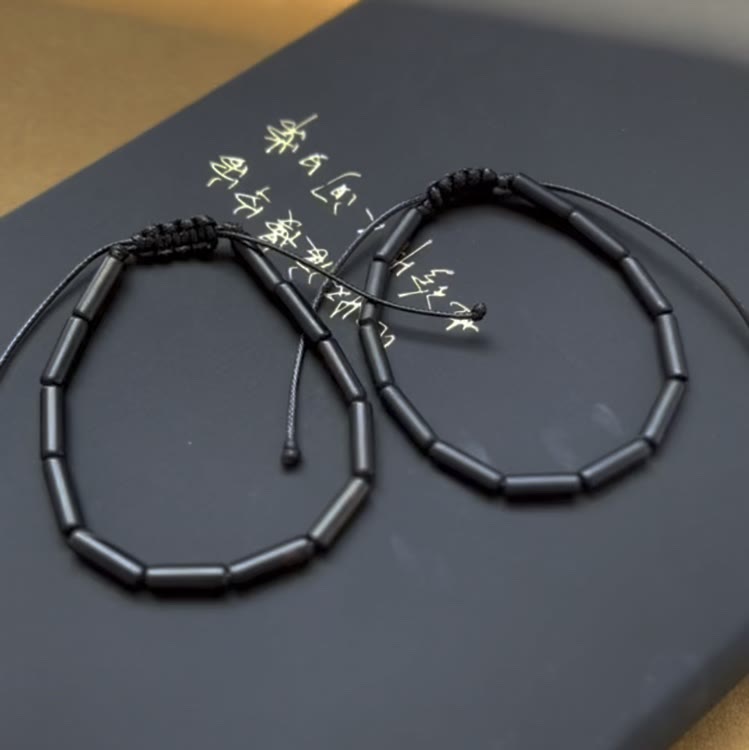 Buddha Stonesブラックオニキスビーズサポート保護ブレスレット