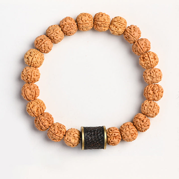 Buddha Stonesチベット ルドラークシャ 菩提樹 富と縁起のブレスレット