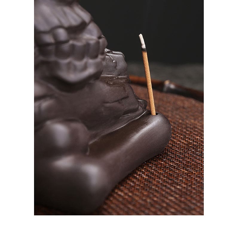 ハロウィン スカルヘッド 紫粘土 ヒーリング香炉 デコレーションBuddha Stones