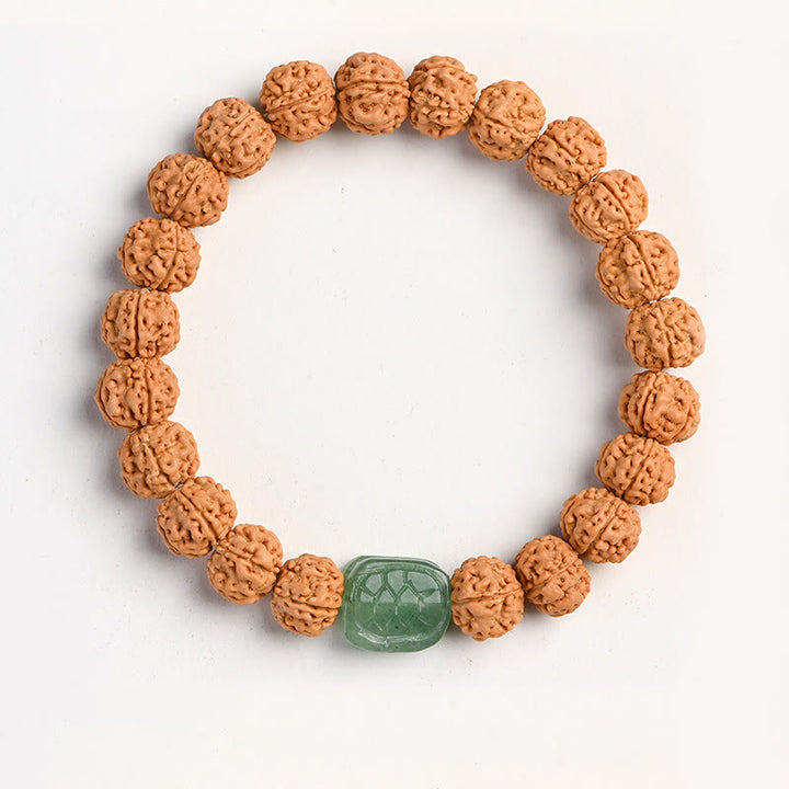 Buddha Stonesチベット ルドラークシャ 菩提樹 富と縁起のブレスレット