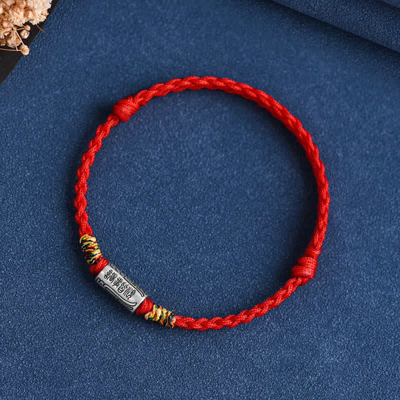 Buddha Stones手作り 925スターリングシルバー 万事うまくいくデザイン 保護力 強度 ブレスレット アンクレット