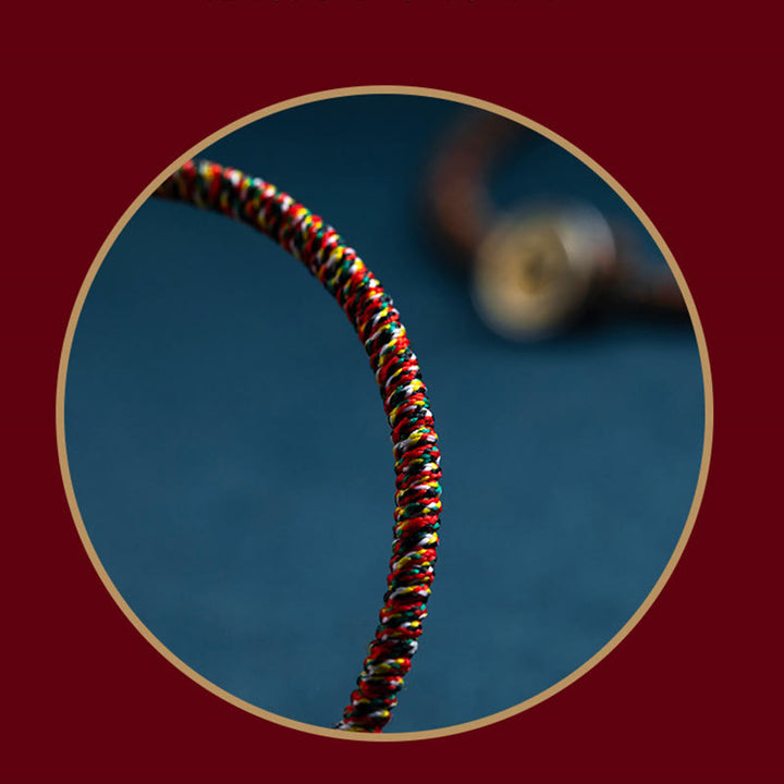 Buddha Stonesハンドメイド 925 スターリングシルバー十二支誕生仏守護 カラフル ロープブレスレット - image 12