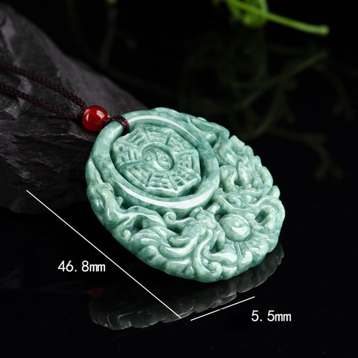Buddha Stones龍翡翠陰陽バランスネックレスペンダント - image 7