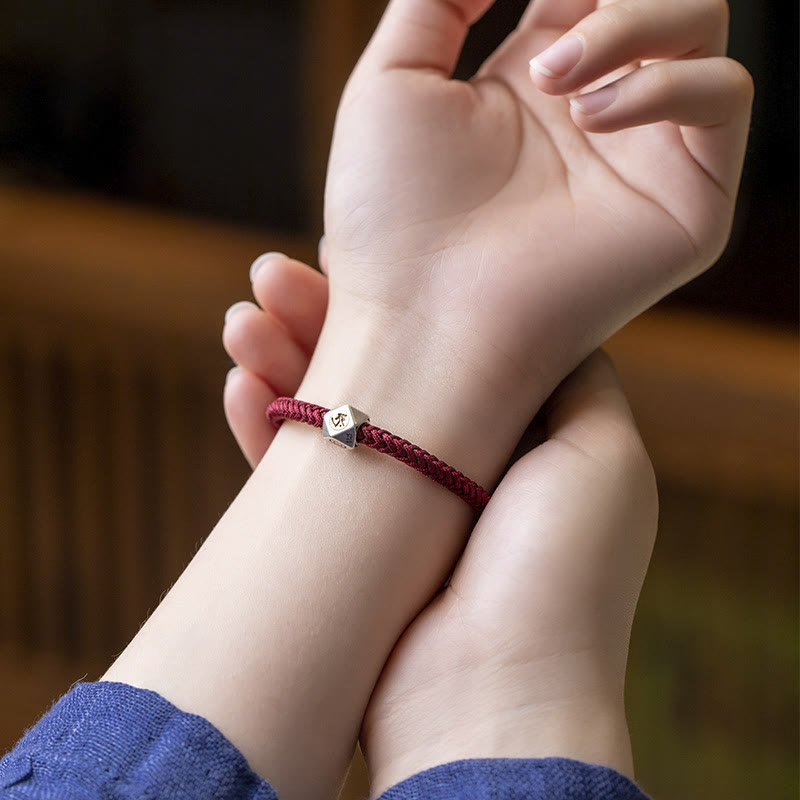 Buddha Stones925 スターリングシルバー ハンドメイド十二支誕生仏幸運の守護 編み込み紐ブレスレット - image 6