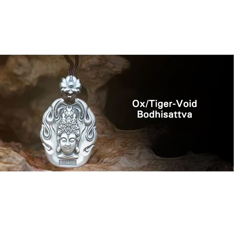 Buddha Stones十二支誕生仏オーム・マニ・パドメ・フムフム 蓮の慈悲のネックレスペンダント - 牛虎虚空菩薩 - image 12