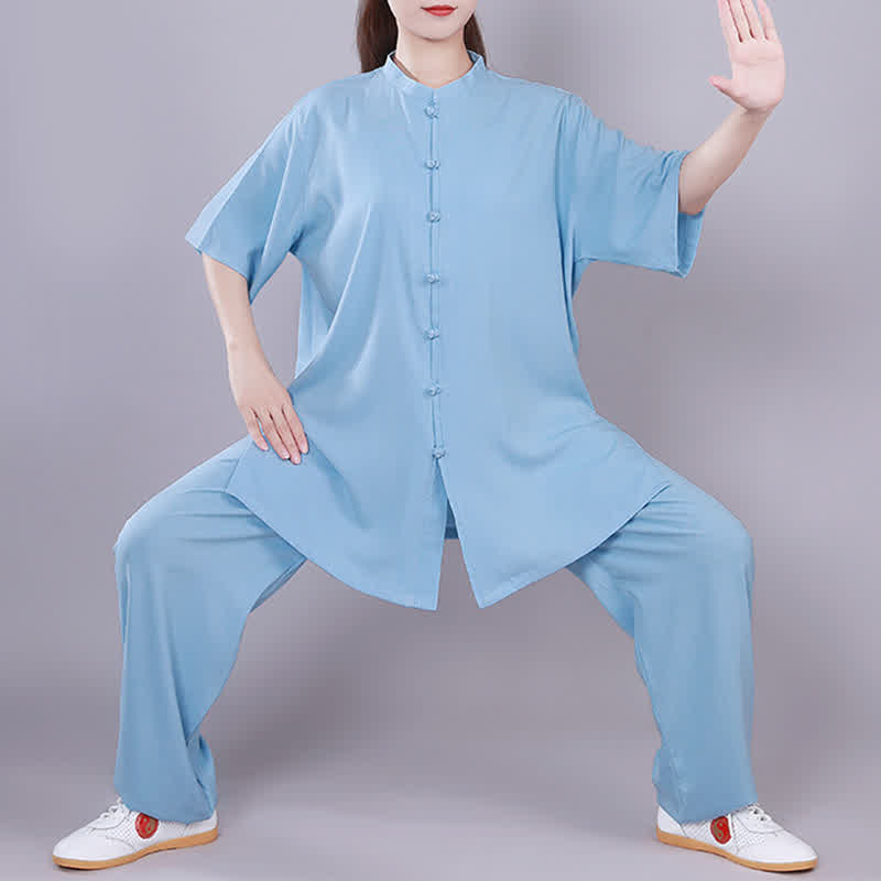 Buddha Stones太極拳 気功 瞑想 祈り スピリチュアル 禅 練習 ユニセックス コットン リネン 服 セット