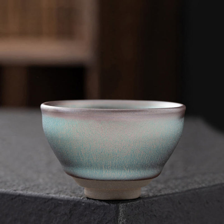 Buddha Stonesヴィンテージ ピンク カラフル 中国 Jianzhan 窯 陶器 ティーカップ カンフー ティーカップ ボウル