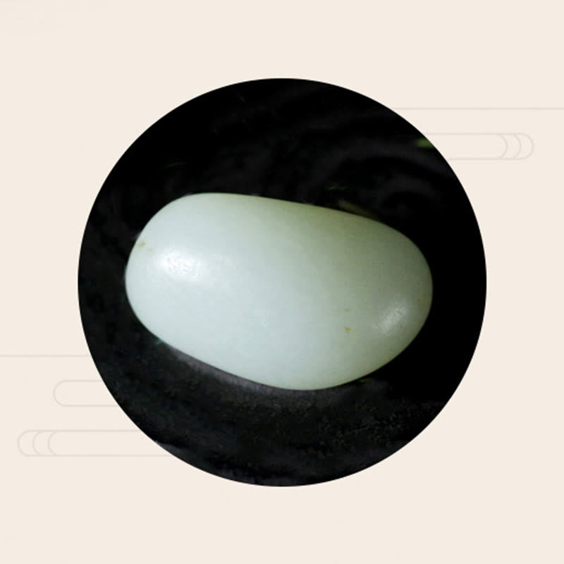 Buddha Stones925スターリングシルバー和田翡翠平和バックル福文字幸運チェーンブレスレット