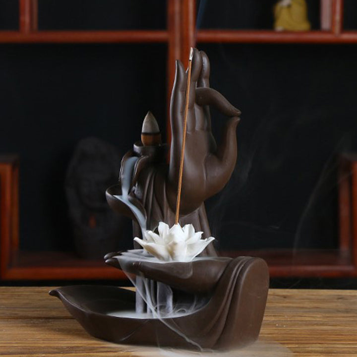 Buddha Stonesチベット 蓮の祝福 香炉 装飾