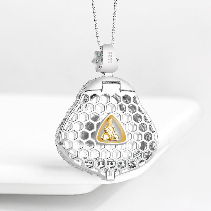 Buddha Stones笑う仏陀 天然翡翠 幸運の豊かさ チタン鋼チェーンネックレスペンダント - image 2