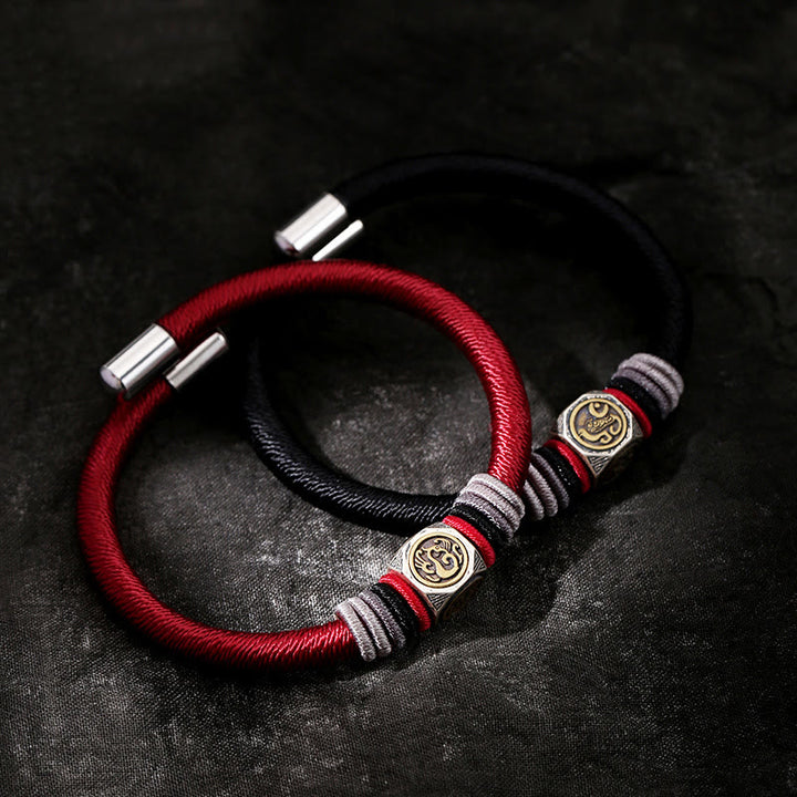 Buddha Stones925スターリングシルバー パーフェクトノット キングコングノット 信仰の強さブレスレット