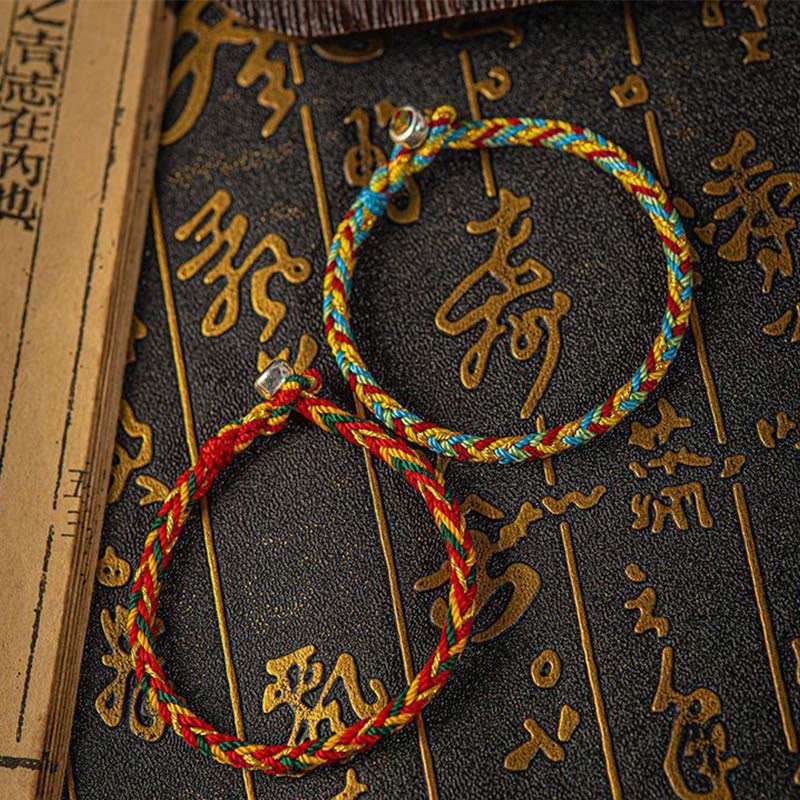 Buddha Stones「幸運と成功を祈ります」幸運のマルチカラーブレスレット