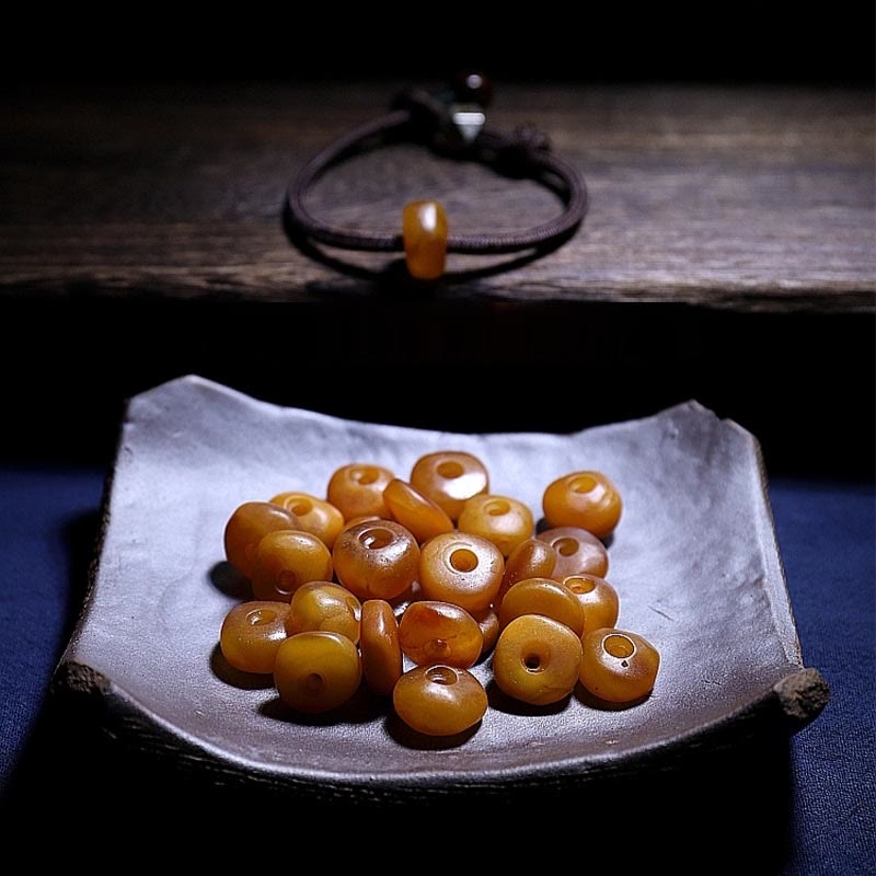Buddha Stones925スターリングシルバー十二支誕生仏天然琥珀 透明 不安解消ブレスレット - image 6