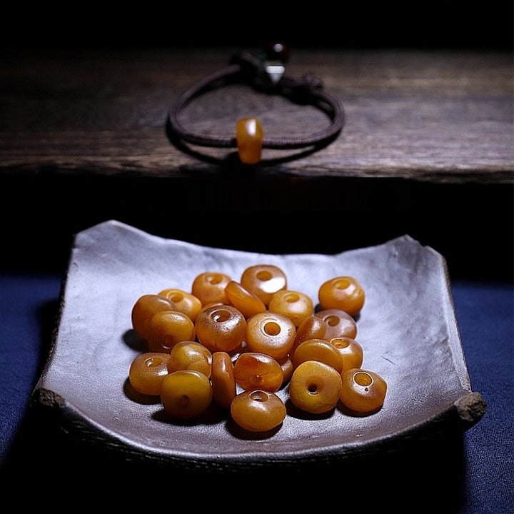 Buddha Stones925スターリングシルバー十二支誕生仏天然琥珀 透明 不安解消ブレスレット - image 6