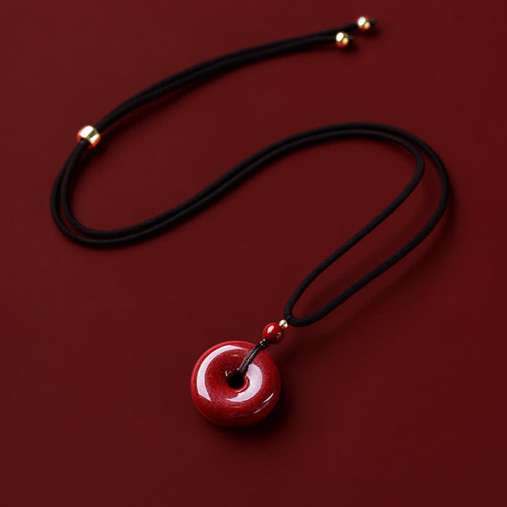 Buddha Stones辰砂 平和バックル 穏やかな祝福のネックレスペンダント