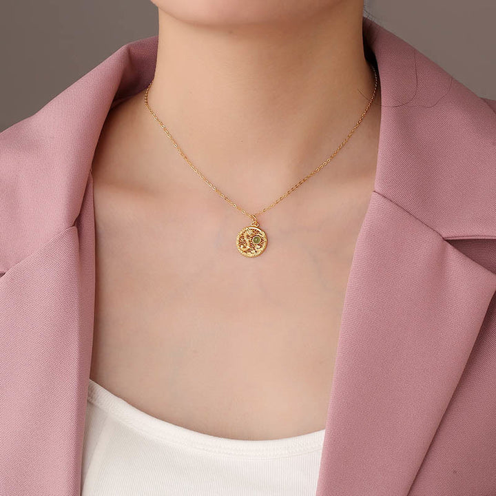 Buddha Stones925 スターリングシルバー 龍年 縁起の良い雲 和田翡翠象嵌 幸運のネックレスペンダント