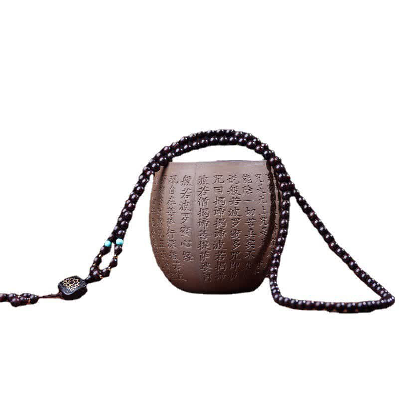 Buddha Stones 108Malaチベット小葉紅檀蓮華バランスブレスレット