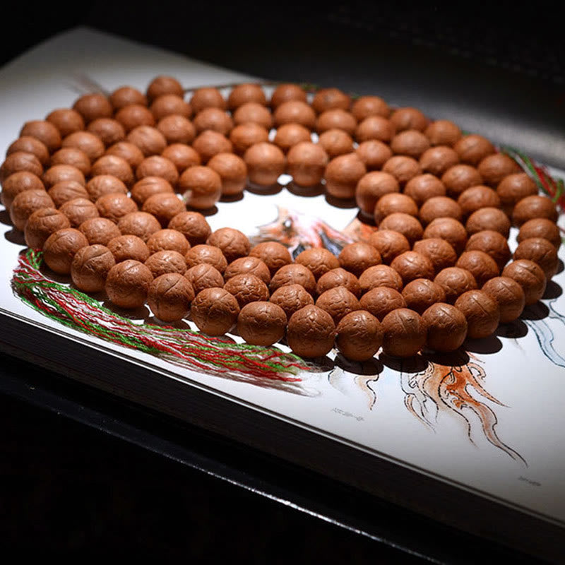 Buddha Stones108 個入りMalaネパール 菩提樹 幸運 富 タッセルブレスレット