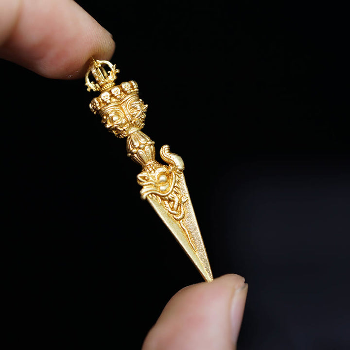 Buddha Stonesチベット ドルジェ ヴァジュラ 彫刻 スピリチュアルパワーペンダント 吊り下げ装飾