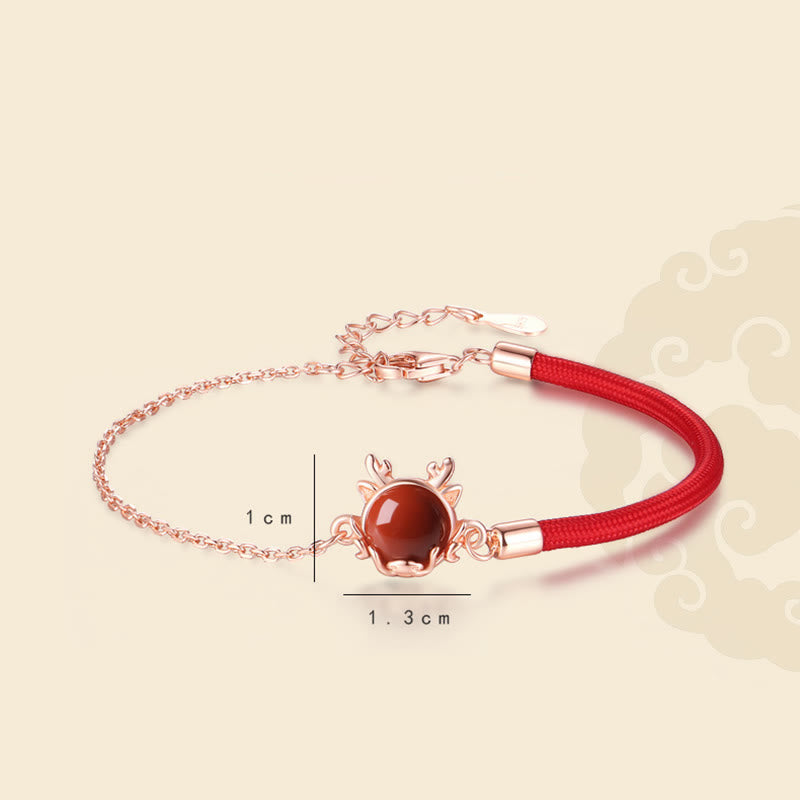❗❗❗フラッシュセール -Buddha Stones925 スターリングシルバー 龍年 辰砂 赤瑪瑙 龍守護ブレスレット ネックレス ペンダント イヤリング リング