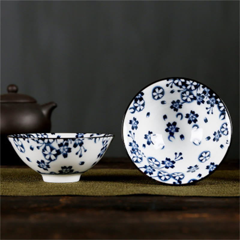 Buddha Stones、花、フーキャラクター、山、蓮、桜、陶器のティーカップ、カンフーティーカップ