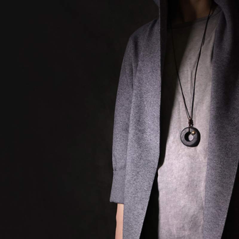 Buddha Stones禅サークル黒檀穏やか ネックレス ペンダント - image 6