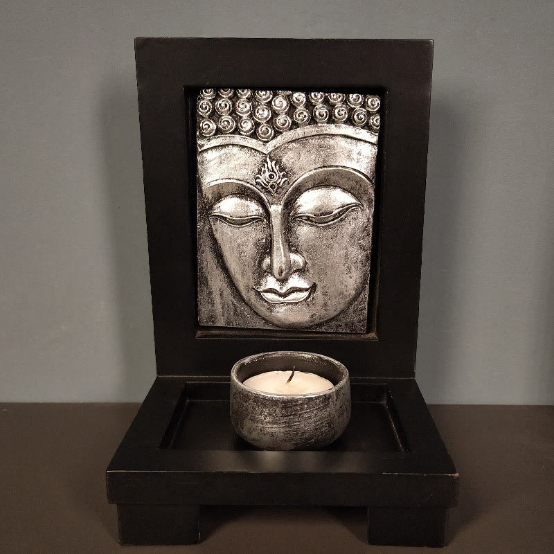 Buddha Stones仏陀の慈悲 静寂 家庭 祈り 祭壇 禅 装飾 - 銀仏 - image 11