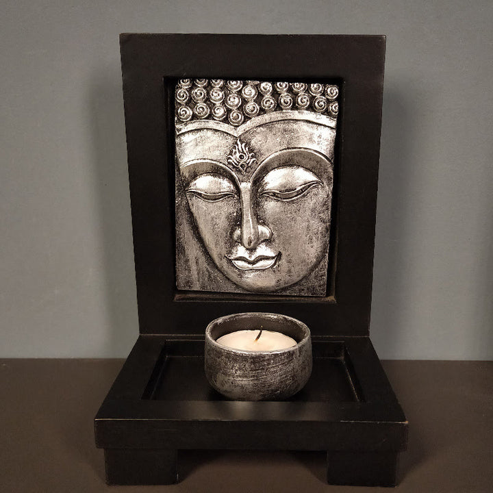 Buddha Stones仏陀の慈悲 静寂 家庭 祈り 祭壇 禅 装飾 - 銀仏 - image 11