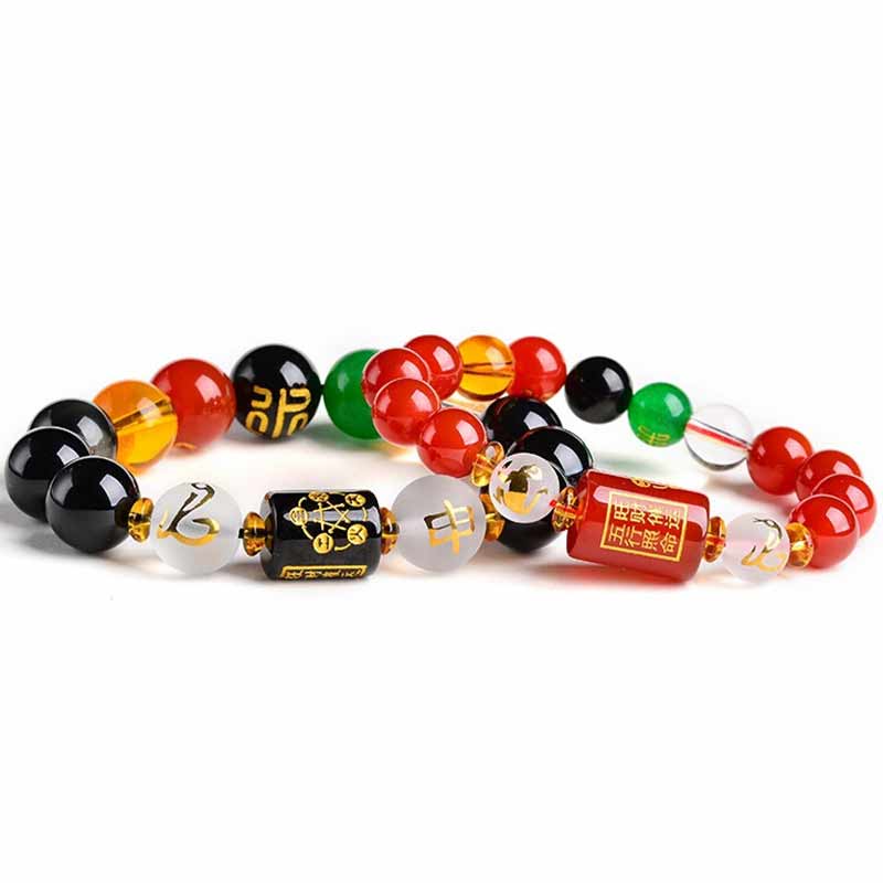 Buddha Stones 黒曜石 十二支 財運 金運 開運 守護 メンズ レディース ブレスレット