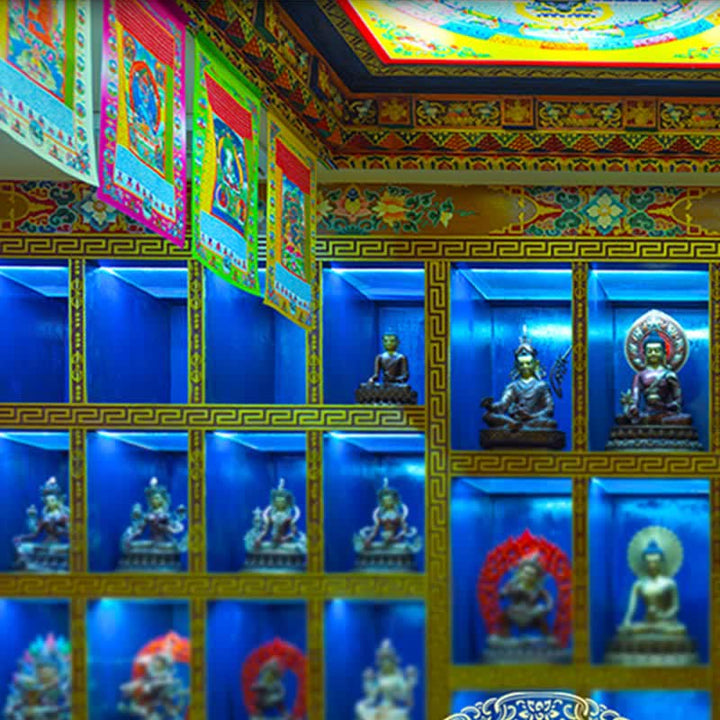 Buddha Stones チベットの10色風馬仏像ヒーリング縁起屋外祈祷旗 - image 11