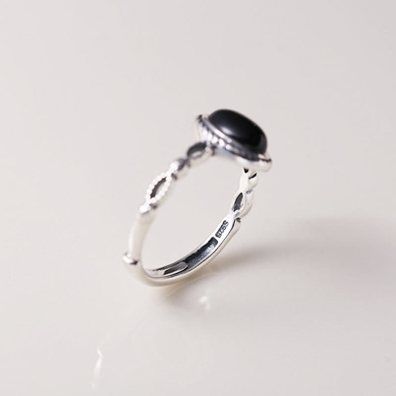 Buddha Stones925スターリングシルバー ブラックオニキス幸運繁栄リング - image 5