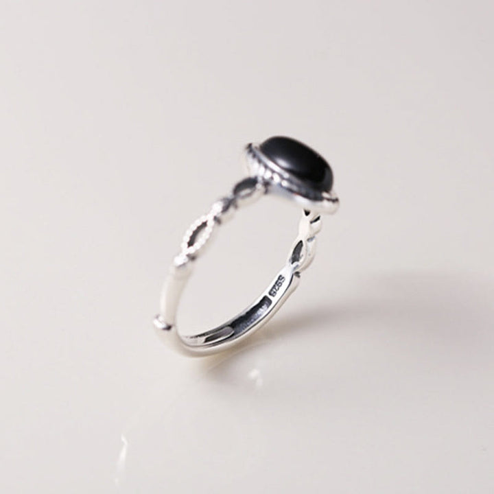 Buddha Stones925スターリングシルバー ブラックオニキス幸運繁栄リング - image 5