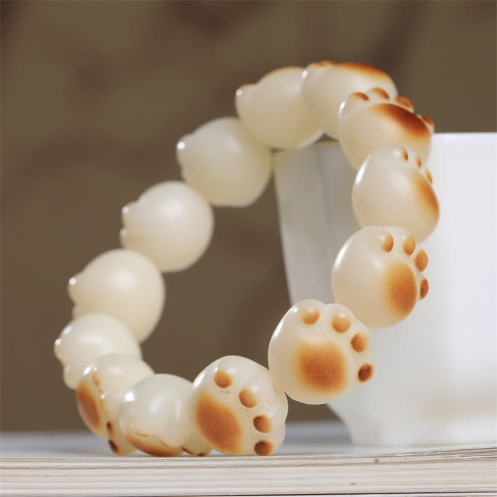 Buddha Stonesかわいい猫の足爪 菩提樹 平和ブレスレット - 16～17mm - image 1