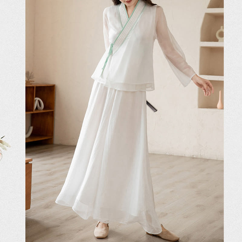 Buddha Stonesレトロ 祈り 禅 スピリチュアル 瞑想 練習 シフォン 服 レディース セット