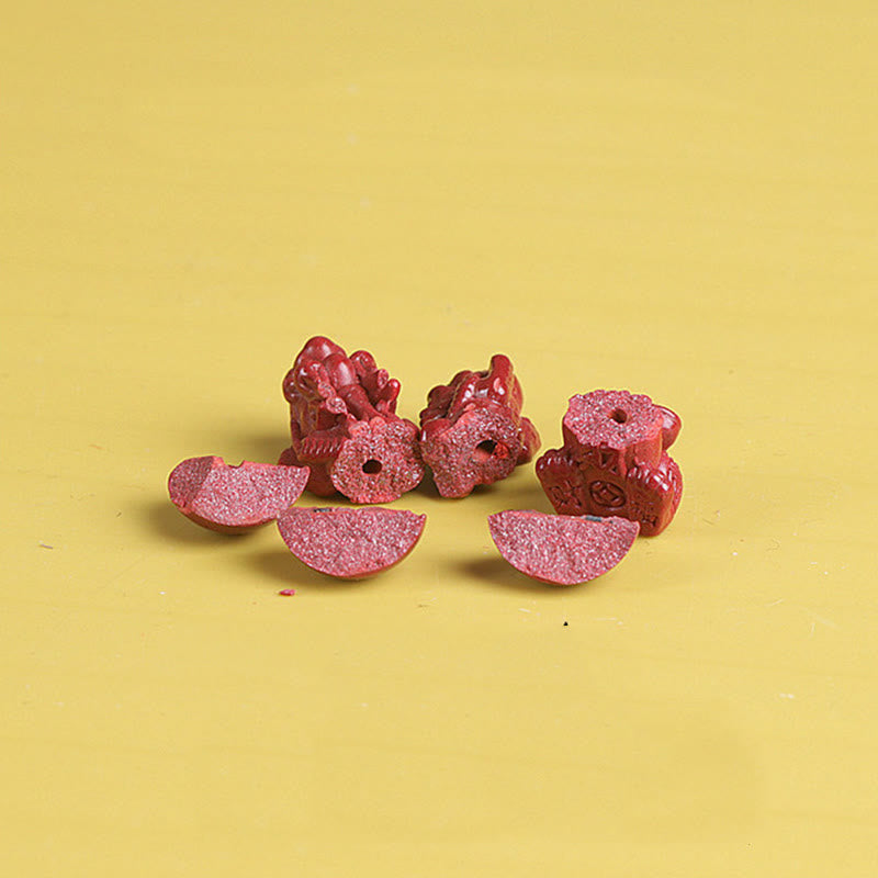Buddha Stones天然 ダブル 貔貅 辰砂オーム・マニ・パドメ・フム富と幸運のビーズブレスレット