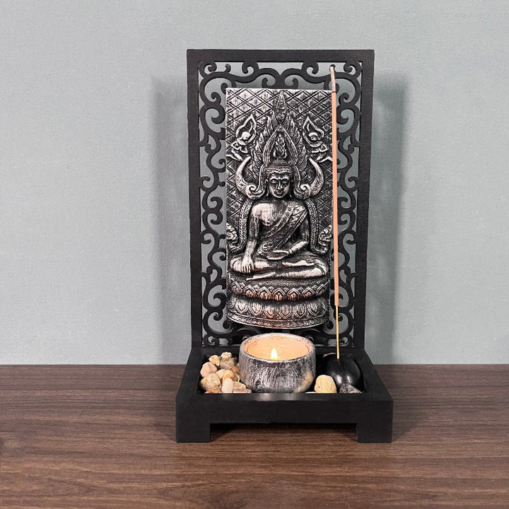 Buddha Stones仏陀の慈悲 静寂 家庭用樹脂製 祈り 祭壇装飾