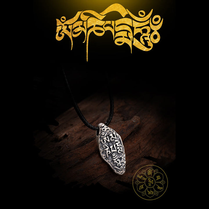 Buddha Stonesチベット 925 スターリングシルバーオーム・マニ・パドメ・フムドルジェヴァジュラ 彫刻 強さ ネックレス ペンダント - image 13