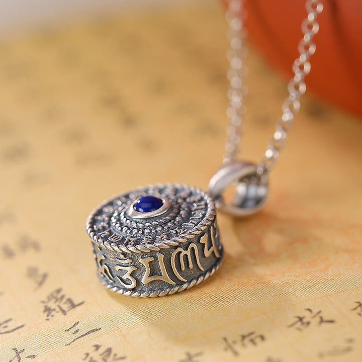 Buddha Stones925スターリングシルバーオーム・マニ・パドメ・フムラズライト ラブピースネックレスペンダント - image 4