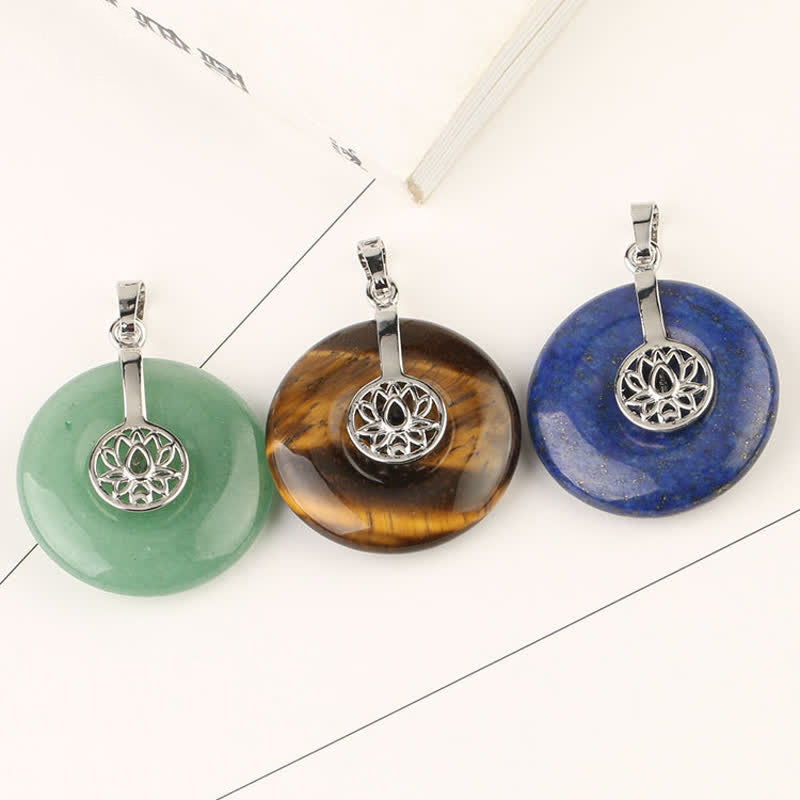 Buddha Stones各種クリスタルアメジストピンククリスタルロータスヒーリングネックレスペンダント - image 3