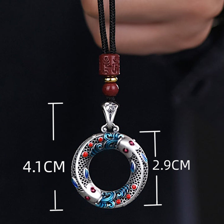 Buddha Stonesの平和バックル銅富幸運ネックレスペンダント