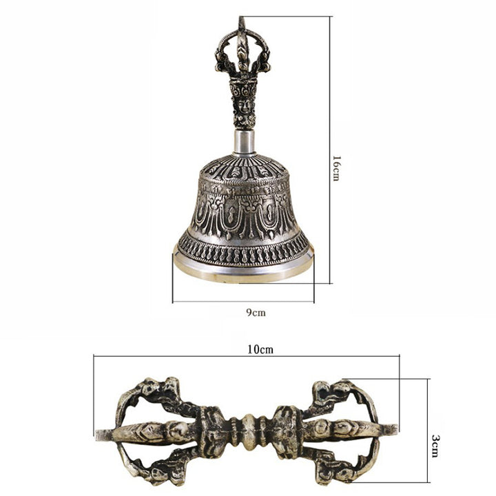Buddha Stonesチベット瞑想ベルと金剛杵ドルジェ銅製装飾セット - image 27