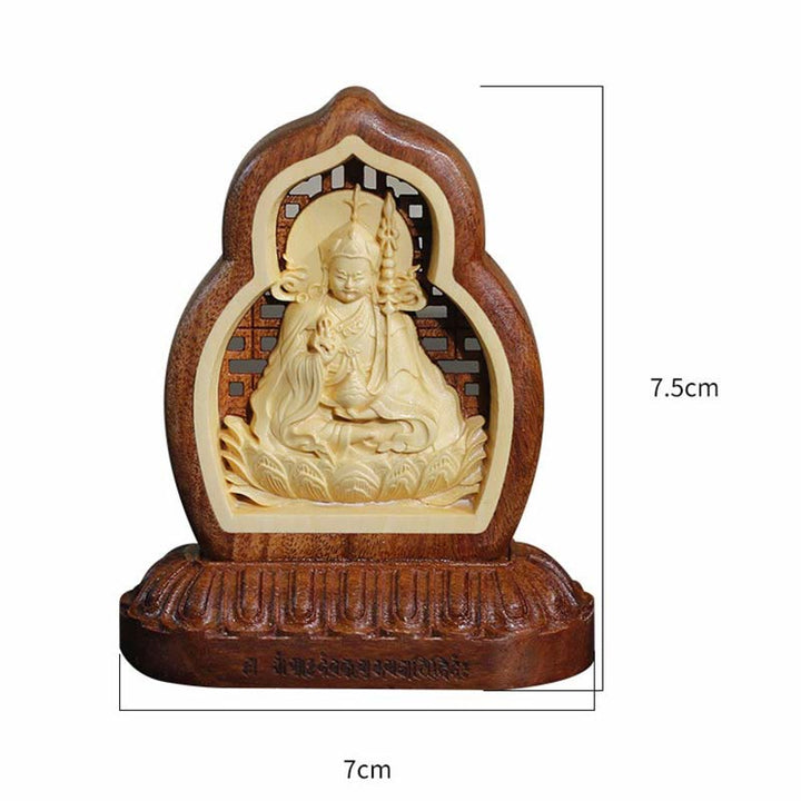 Buddha Stonesグル リンポチェ 仏陀 パドマサンバヴァン セレニティ 木彫り像 置物 装飾