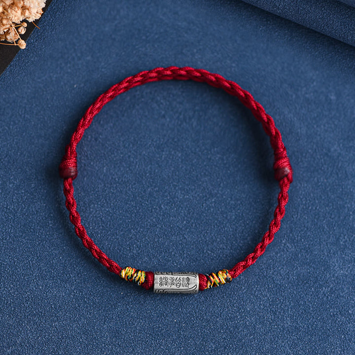 Buddha Stones手作り 925スターリングシルバー 万事うまくいくデザイン 保護力 強度 ブレスレット アンクレット