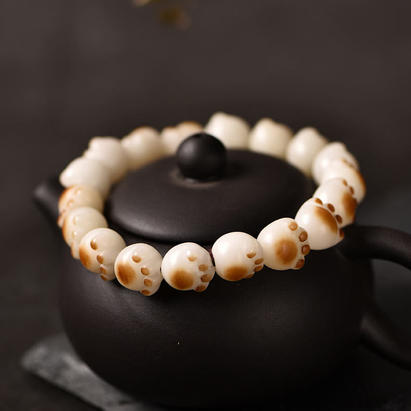Buddha Stonesかわいい猫の足爪 菩提樹 平和ブレスレット - image 9