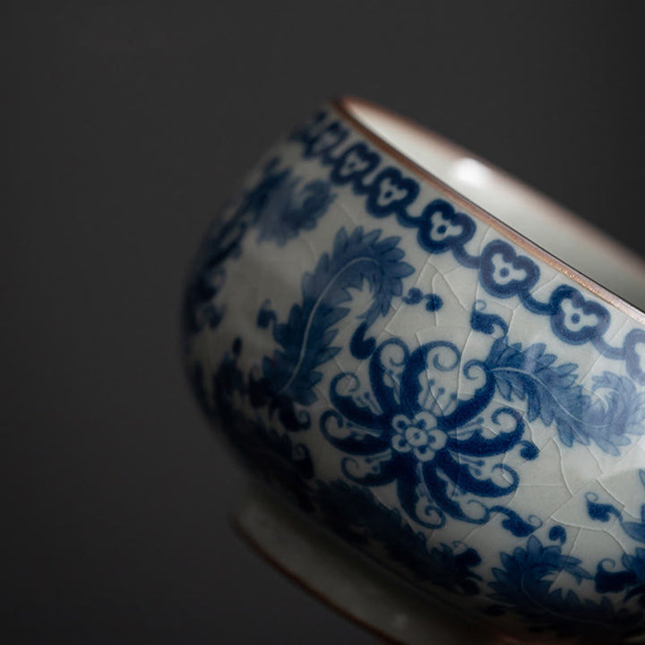Buddha Stones、山水、蓮、蘭、亭、集いの陶器のティーカップ、カンフーティーカップ