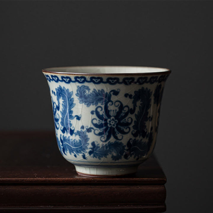 Buddha Stones、山水、蓮、蘭、亭、集いの陶器のティーカップ、カンフーティーカップ