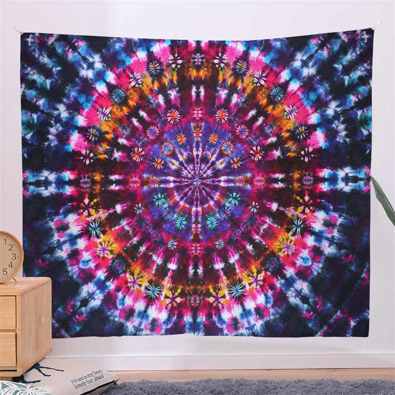 ボヘミアンマンダラ柄タペストリー 壁掛け ウォールアート 創造性を際立たせる リビングルーム装飾