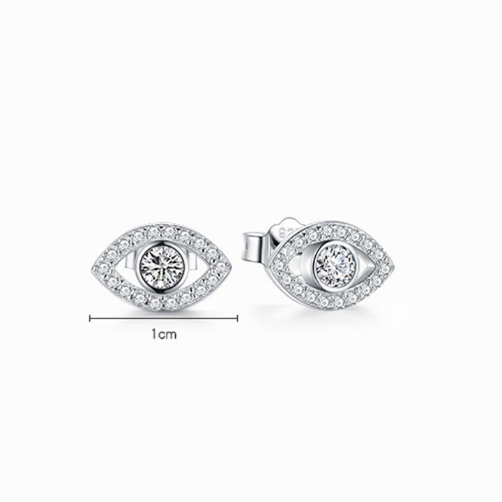 Buddha Stones925スターリングシルバー 邪眼シンボル 守護スタッドピアス