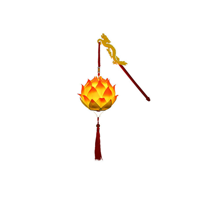 Buddha StonesDIY蓮の花ドラゴンランタンタッセルランプ装飾